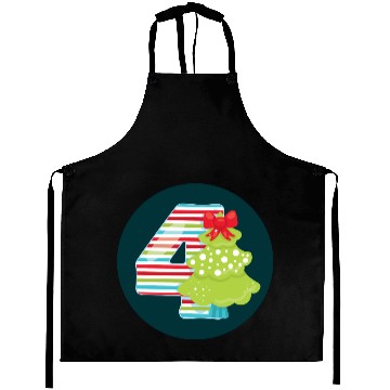 Discover 4th Christmas Tree Present - Number Four Aprons