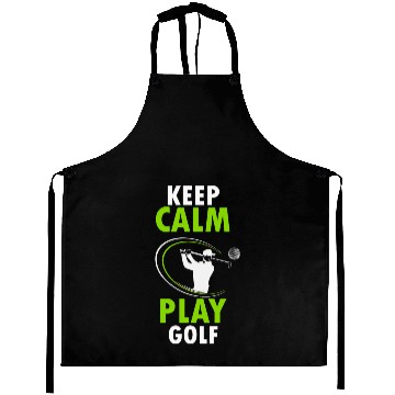 Discover KEEP CALM PLAY GOLF Aprons