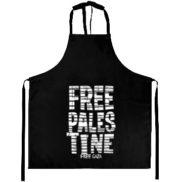 Discover free palestine white Aprons