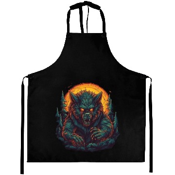 Discover A mythical creature Werewolf Aprons