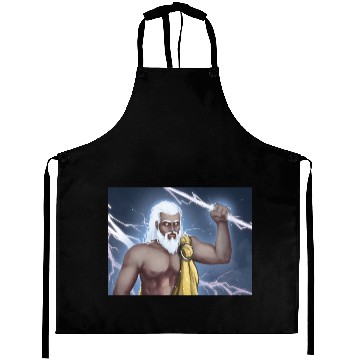 Discover A Titan holding a lightning bolt Aprons