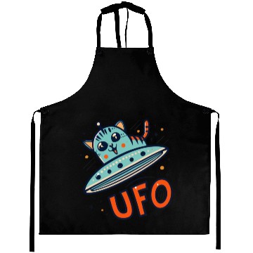 Discover Robot Cat UFO Aprons