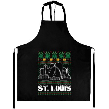 Discover St. Louis Missouri Ugly Christmas Aprons