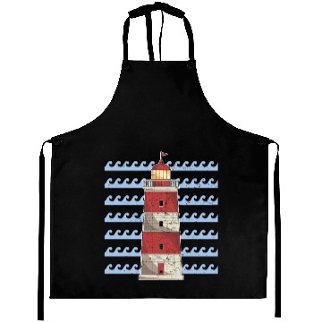 Discover Sea Waves Ocean Gift Lighthouse Aprons