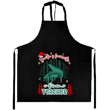 Discover Santa’s Favorite Piano Teacher - Merry Christmas Aprons