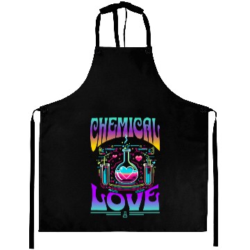 Discover Chemical Love Retro Heart Aprons