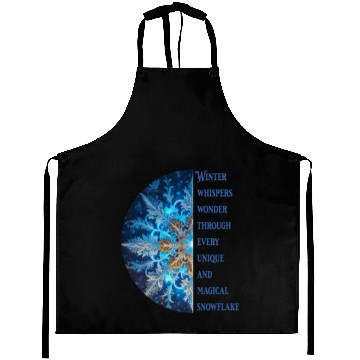 Discover winter whispers wonder snowflake 1 Aprons