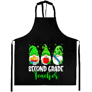 Discover Cute Gnomes 2Nd Grade Teacher Squad St Patrick Aprons