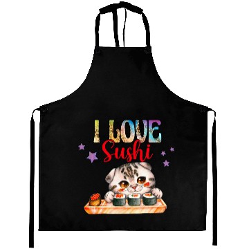 Discover I love Sushi - Cat sushi Aprons