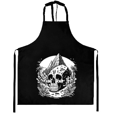 Discover Hiking Hike Skull Skull Nature Aprons