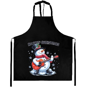 Discover Merry Rockin' Christmas Snowman Aprons