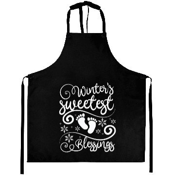 Discover Becoming Mom & Dad, winters sweetest blessings Aprons
