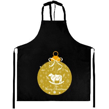 Discover Golden Lamb Christmas Ornament Aprons