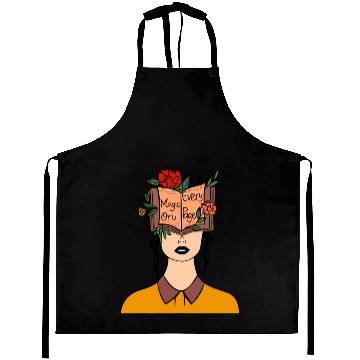 Discover Magic On Every Page Book Reading Aprons