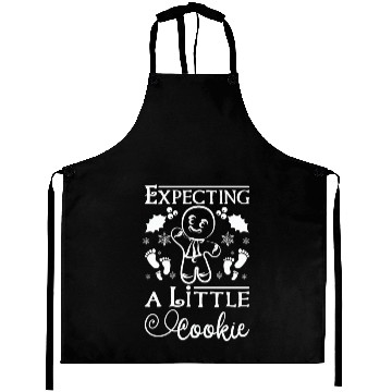 Discover Christmas pregnant Expecting a little cookie Aprons