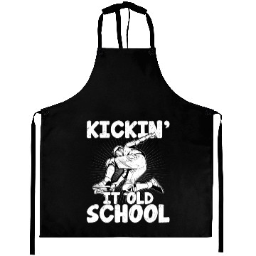 Discover Kickin' it Old School Skateboard Skater Skateboard Aprons