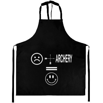 Discover Sad + Archery = Happy archer quote Aprons