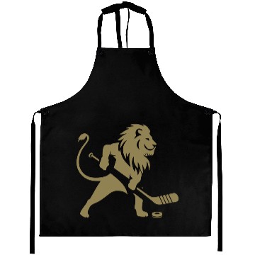 Discover Lion Hockey Silhouette Aprons