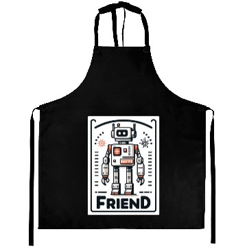Discover Niche Friend Robot Artificial Intelligence Design Aprons