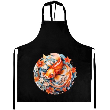 Discover Koi Fish Mandala Art Aprons