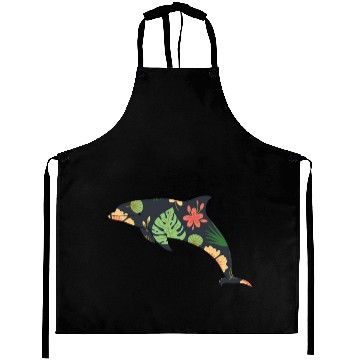 Discover Dolphin Tropical Flower Floral Aprons