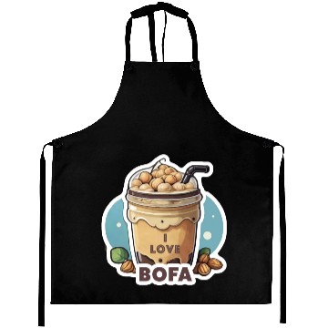 Discover Hazelnut Boba Bubble Tea - I love Bofa Deez Nuts Aprons