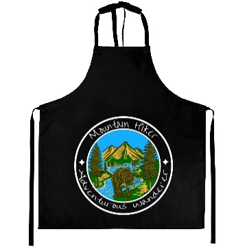 Discover Mountain Hiker Bear Wilderness Aprons