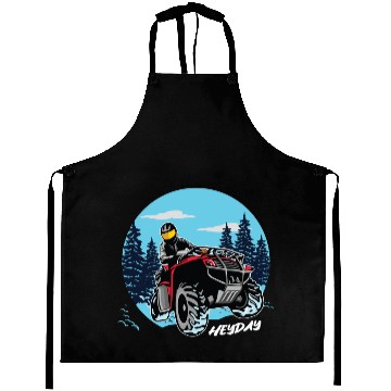 Discover ATV/Quad "Winter Riding" style logo. By "Hey Day" Aprons