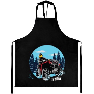 Discover ATV/Quad "Winter Riding" style logo. By "Hey Day" Aprons