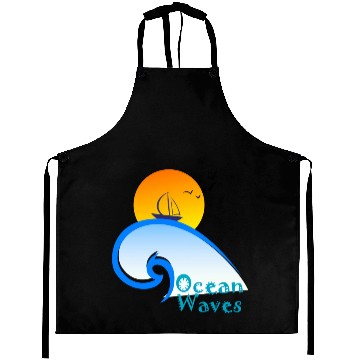 Discover Minimalist Nature Ocean Waves Aprons