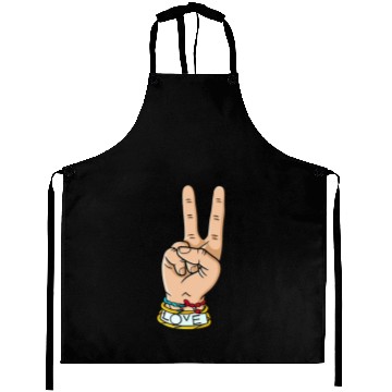 Discover hand peace love Aprons