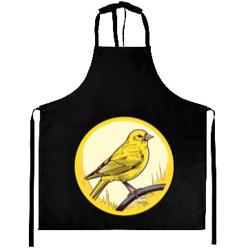 Discover yellow Canary in a circular shape Aprons