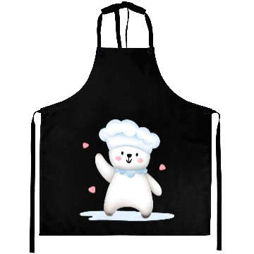 Discover White Happy Chef Bear Aprons