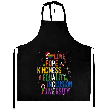 Discover Gay Christmas Love Hope Kindness Equality Peace Aprons