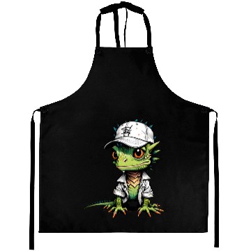 Discover Cute lizard with cap Aprons