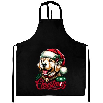 Discover Golden Retriever Christmas Aprons