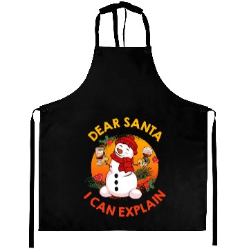 Discover Schneemann Dear Santa I can Explain Funny Aprons