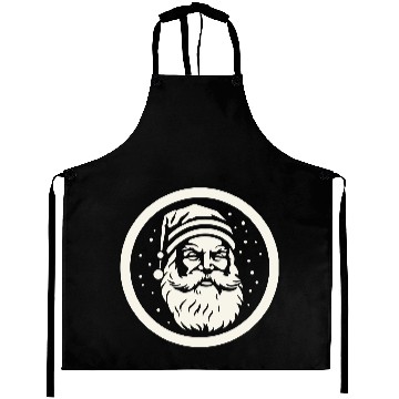Discover santa claus rounded symbol Aprons