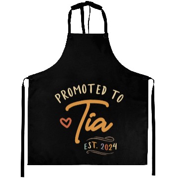 Discover Promoted To Tia Established 2024 Funny Aunt Aprons