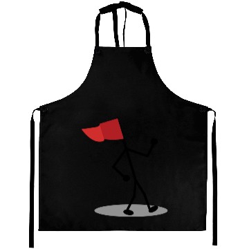 Discover Walking Red Flag Aprons