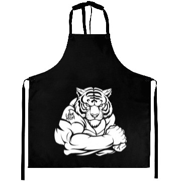 Discover Tiger Biceps Tattoo I Love Mom Aprons