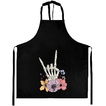 Discover Skeleton Hand Flowers Aprons