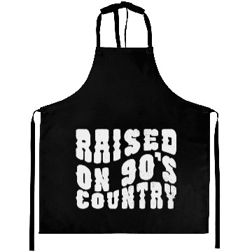 Discover Raised On 90's Country Western Cowboy Cowgirl 90's Aprons