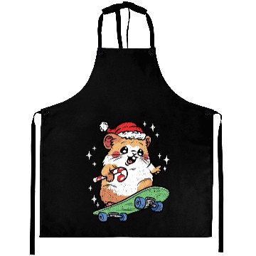 Discover CUTE HAMSTER RIDING SKATEBOARD Aprons