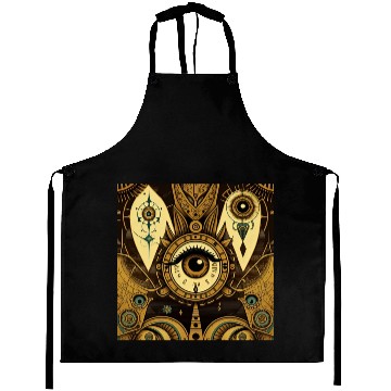 Discover Abstract New Age 1920s Steampunk Design Aprons