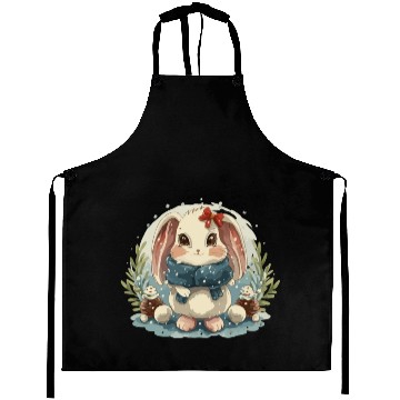 Discover A cute rabbit animal Aprons