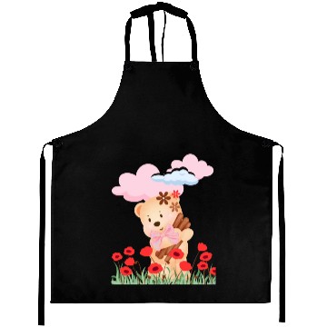 Discover teddy bear and flowers Aprons