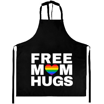 Discover Free Mom Hugs, Free Mom Hugs Rainbow Gay Pride Aprons