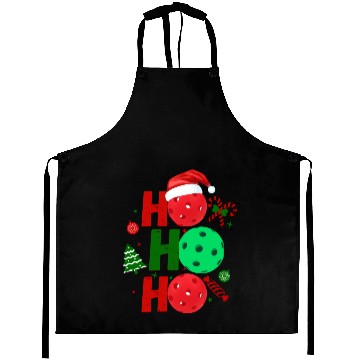 Discover Pickleball Ho Ho Ho Holiday Merry Christmas Aprons