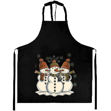 Discover Snowman Festive Greetings Aprons